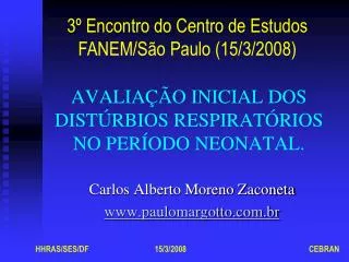 avalia o inicial dos dist rbios respirat rios no per odo neonatal
