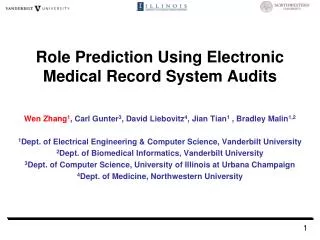 Role Prediction Using Electronic Medical Record System Audits