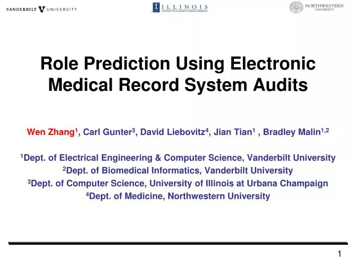 role prediction using electronic medical record system audits