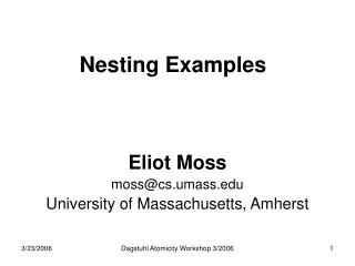 Nesting Examples