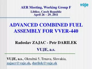 AER Meeting, Working Group F