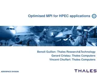 Optimised MPI for HPEC applications