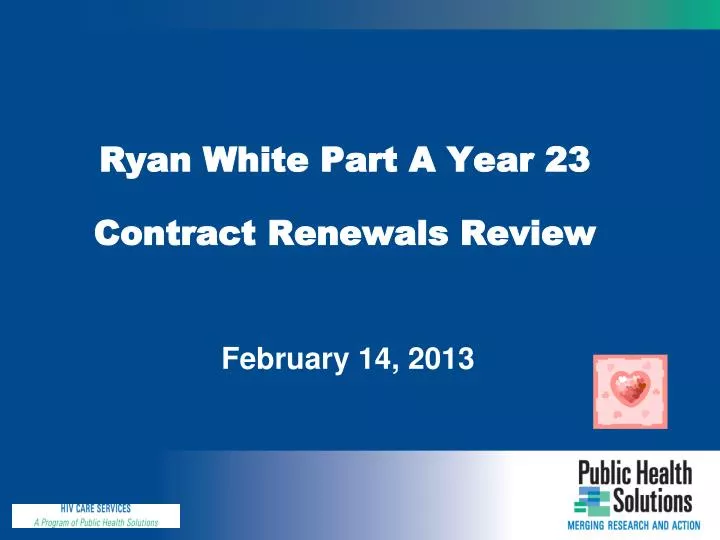 ryan white part a year 23 contract renewals review