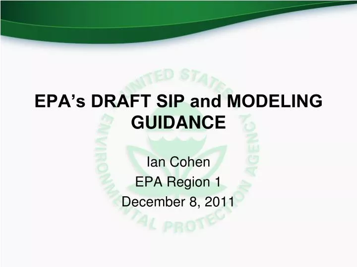 epa s draft sip and modeling guidance