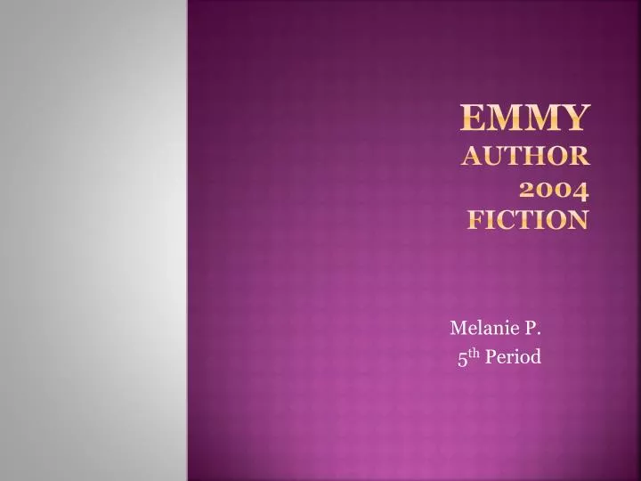 emmy author 2004 fiction