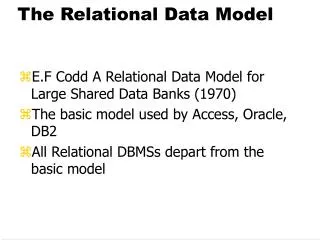 The Relational Data Model