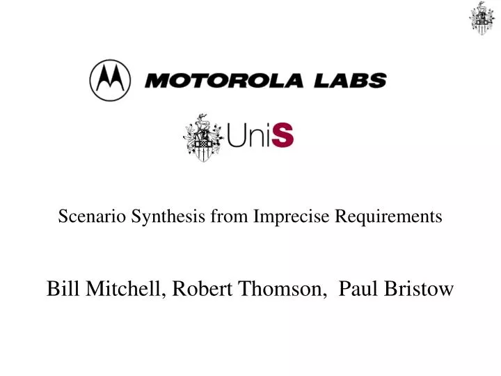 scenario synthesis from imprecise requirements