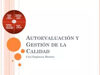 autoevaluaci n y gesti n de la calidad