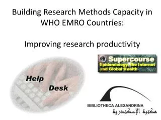 Building Research Methods Capacity in WHO EMRO Countries: Improving research productivity