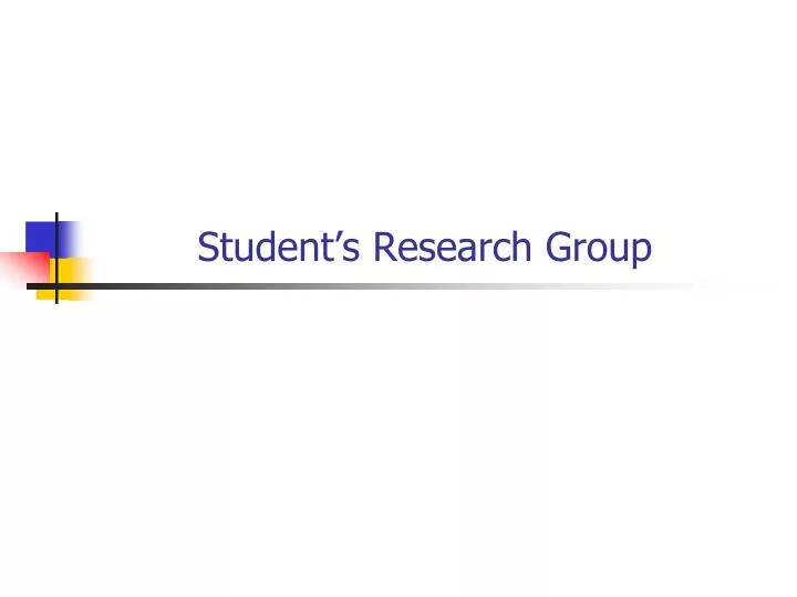 student s research group