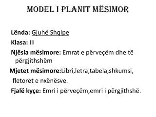 model i planit m simor