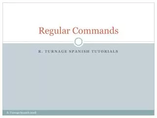 Regular Commands