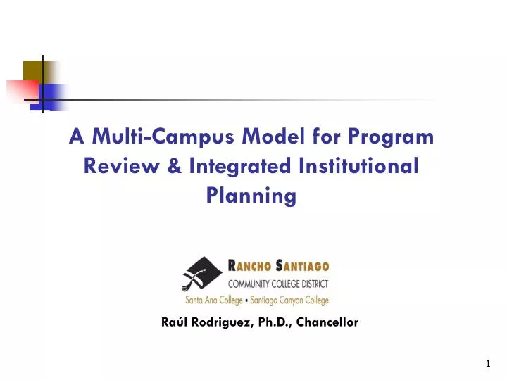 a multi campus model for program review integrated institutional planning