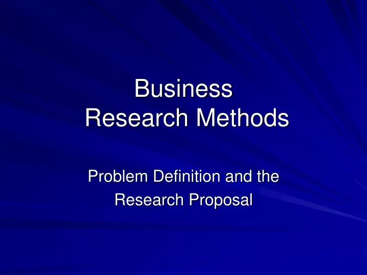 business research methods