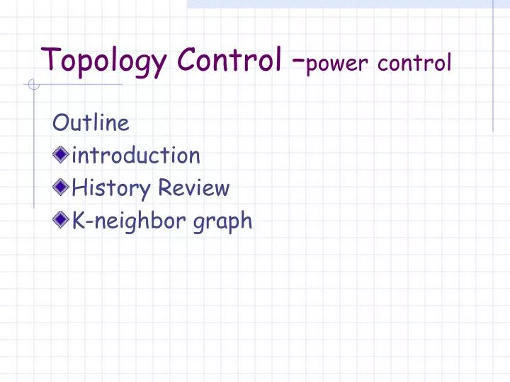 topology control power control