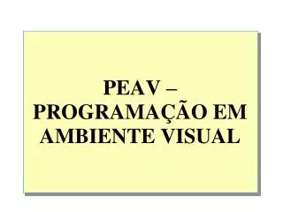 peav programa o em ambiente visual