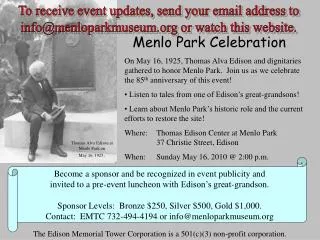 Menlo Park Celebration