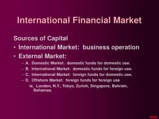 International Financial Market