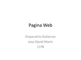 pagina web