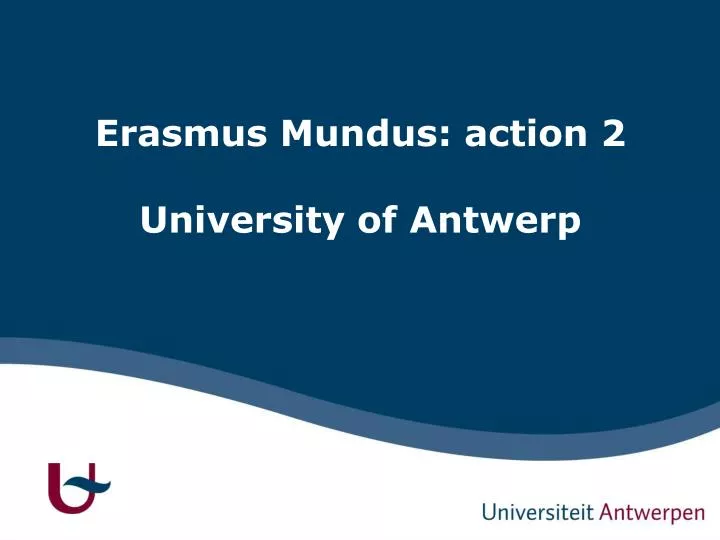 erasmus mundus action 2 university of antwerp