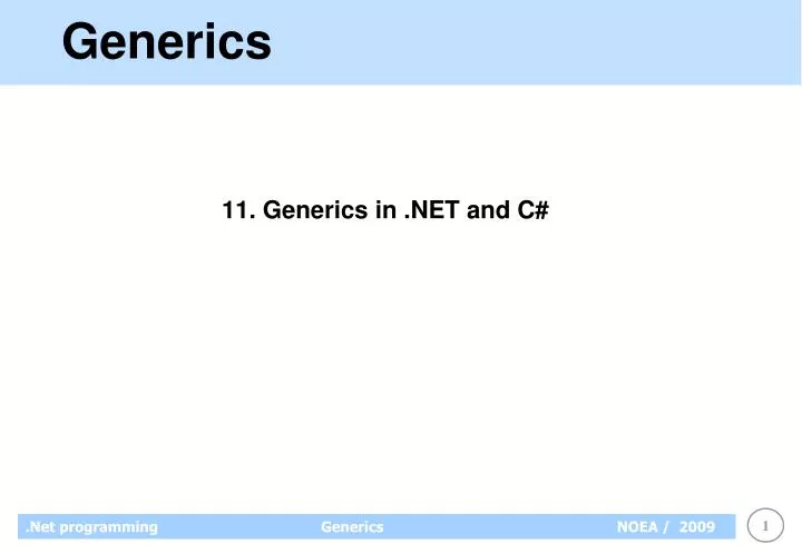 generics