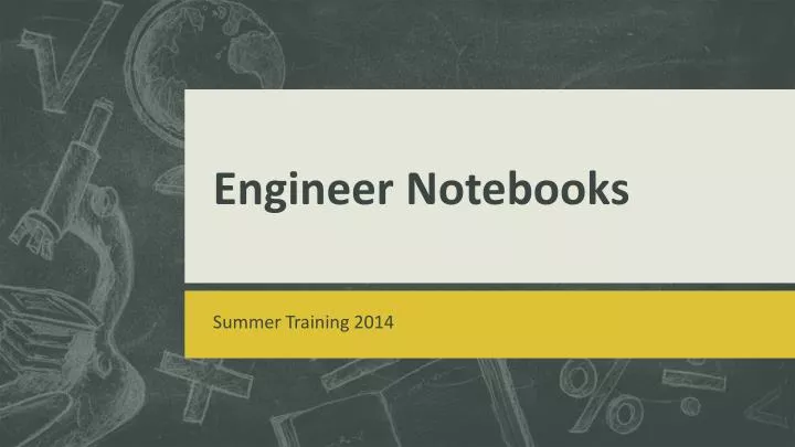 engineer notebooks