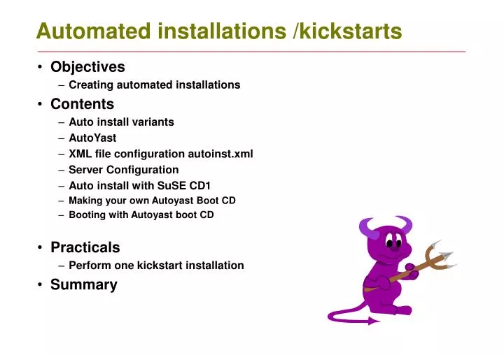 automated installations kickstarts