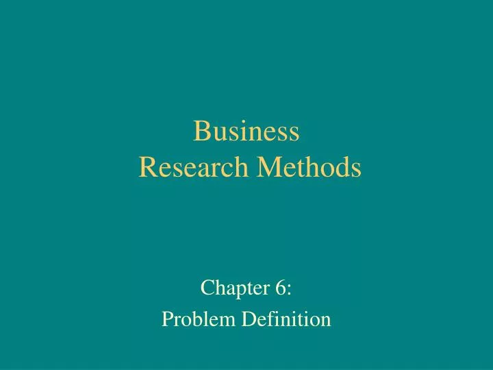 business research methods