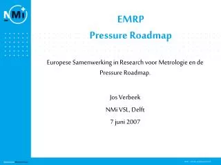 EMRP Pressure Roadmap