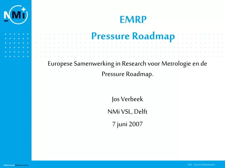 emrp pressure roadmap