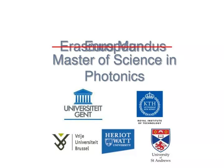 master of science in photonics