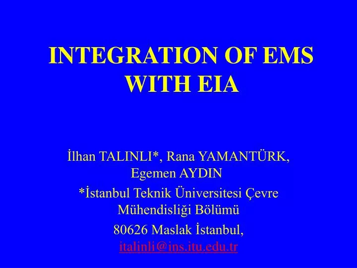 integration of ems with eia