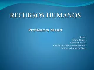 recursos humanos professora meuri