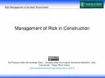 Management of Risk in Construction - slide 1