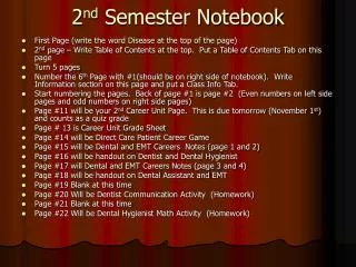 2 nd Semester Notebook