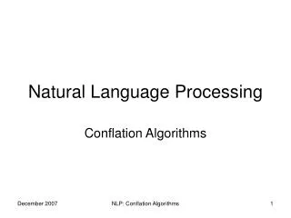 Natural Language Processing