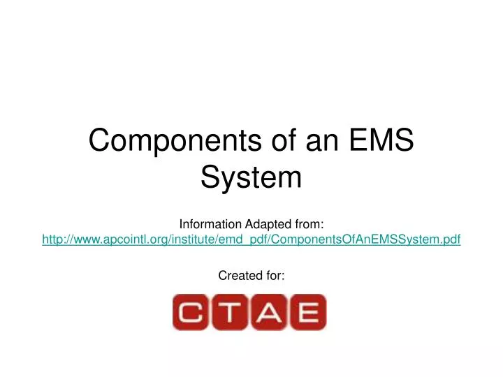 components of an ems system