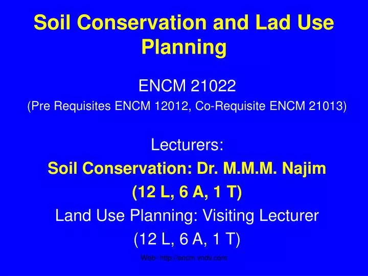 soil conservation and lad use planning