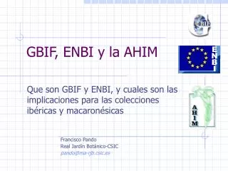 gbif enbi y la ahim
