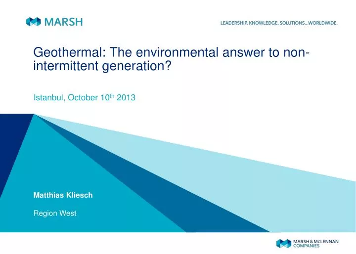 geothermal the environmental answer to non intermittent generation