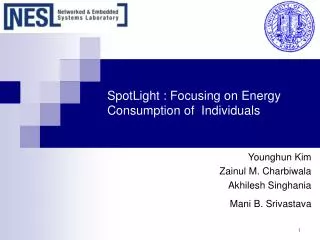 SpotLight : Focusing on Energy Consumption of Individuals