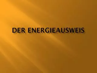 der energieausweis