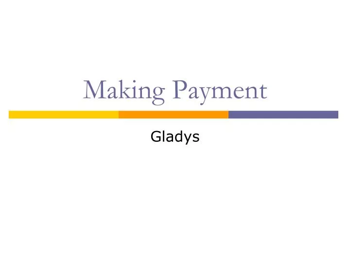 making payment