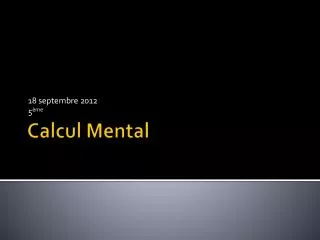 18 septembre 2012 5 me