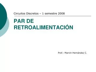 par de retroalimentaci n