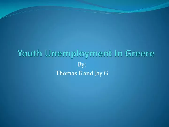 youth unemployment in greece