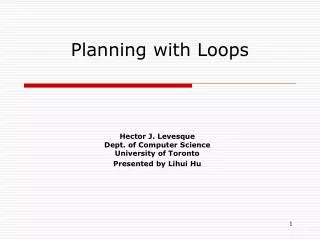 Planning with Loops