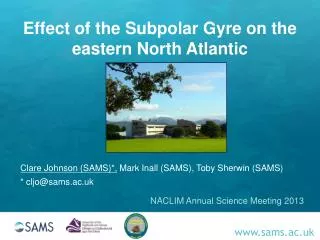 Effect of the Subpolar Gyre on the eastern North Atlantic