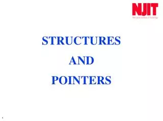 STRUCTURES AND POINTERS