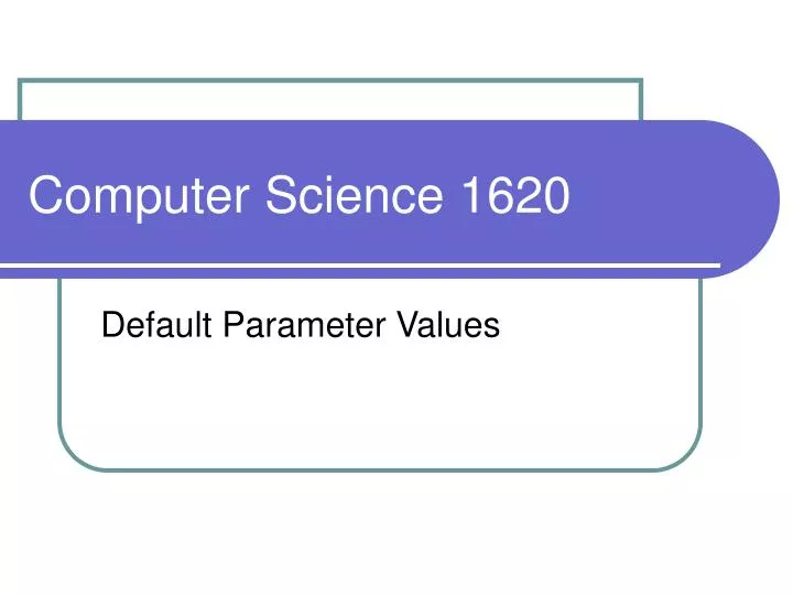 computer science 1620